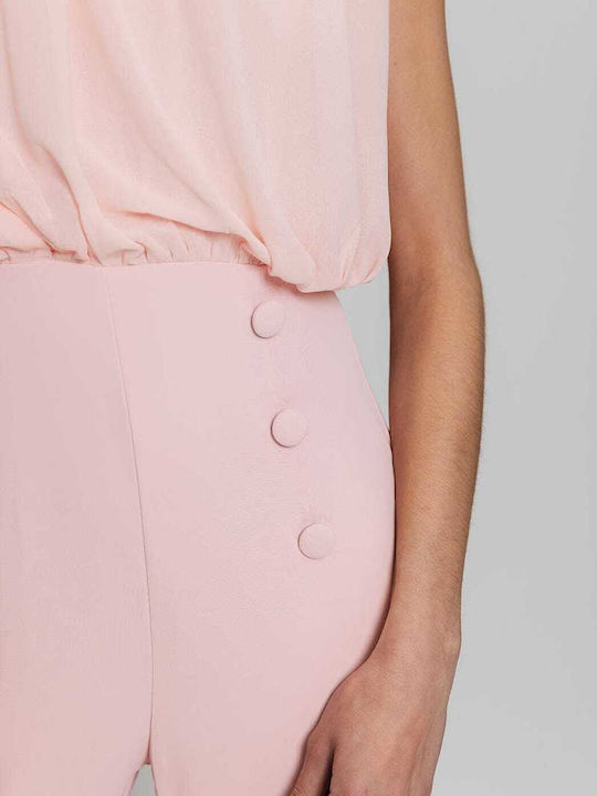 Damenteilose Ärmellose Jumpsuit Rosa