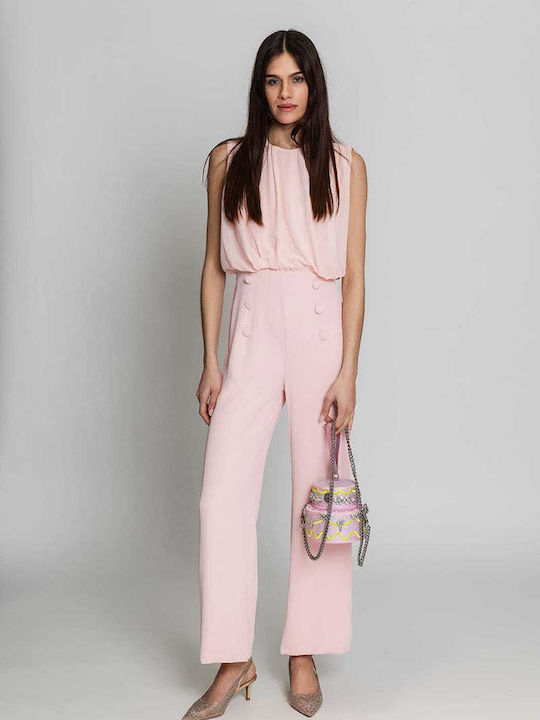 Damenteilose Ärmellose Jumpsuit Rosa