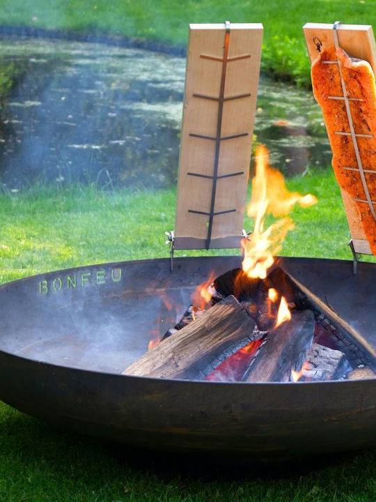 Bonfeu Outdoor Metal Fireplace Brown 60x60x17cm