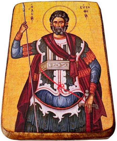 Μπομπονιέρα Βάπτισης με Εκκλησιαστική Εικόνα από Ξύλο