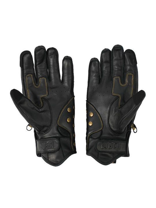 ByCity Thunder Summertime Men's Motorcycle Leather Gloves Black