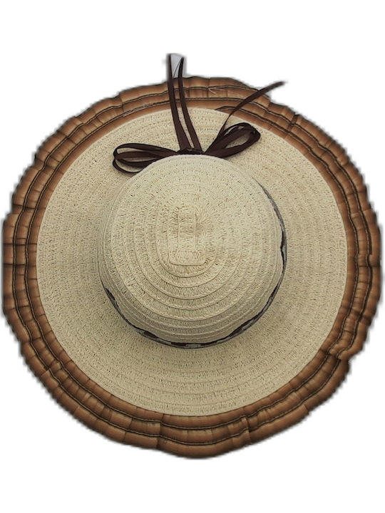 Brims and Trims Women's Wicker Hat Ecru