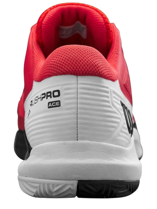 Wilson Rush Pro Ace Men's Tennis Shoes for Clay Courts Red