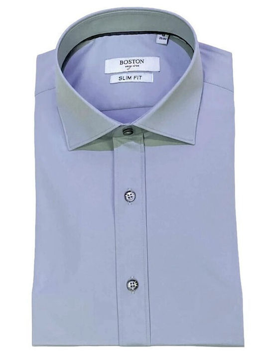 Long Sleeve Shirt in Narrow Fit Gray
