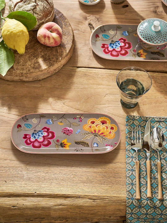 PiP Studio Blooming Tales Πιάτο Ρηχό από Πορσελάνη Πολύχρωμο με Διάμετρο 33cm