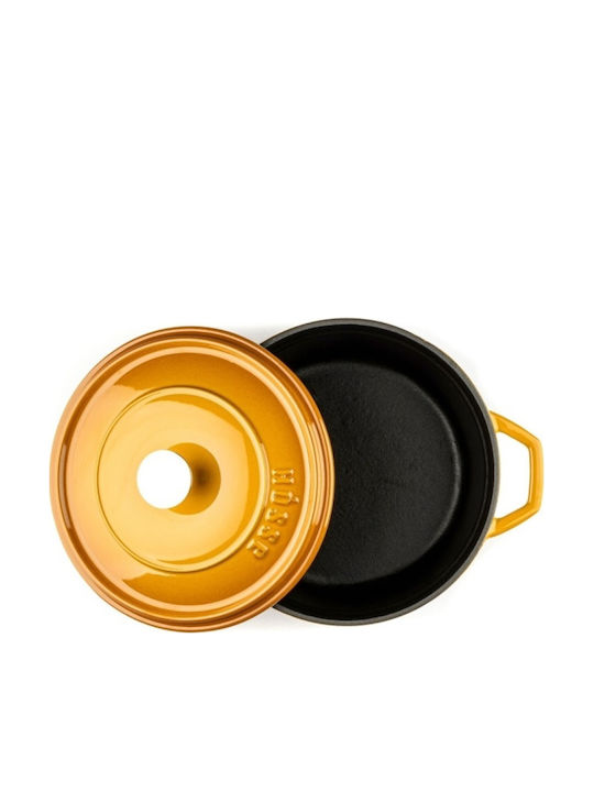 Hosse Deep Cast Iron Pot 4.4l 24cm Yellow