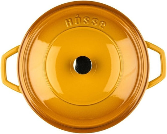 Hosse Deep Cast Iron Pot 3.15lt 26cm Yellow