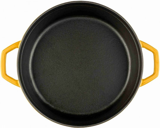 Hosse Deep Cast Iron Pot 3.15lt 26cm Yellow