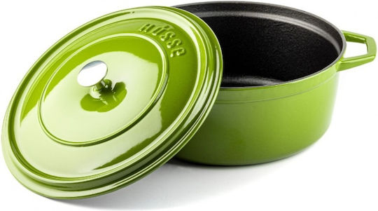 Hosse Deep Cast Iron Pot 4.4l 24cm Green