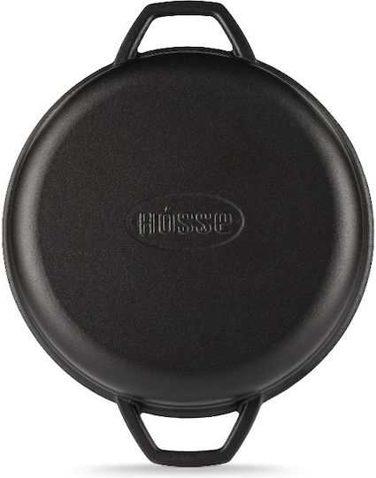 Hosse Cast Iron Grill Pan with Lid 28cm