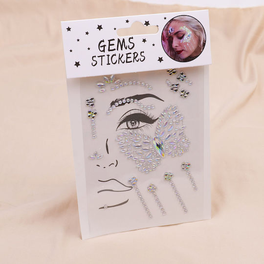 Half Face Laser Sticker 3