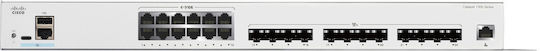 Cisco Catalyst 1300 Managed L2 PoE+ Switch with 12 Gigabit (1Gbps) Ethernet Ports and 12 SFP Ports