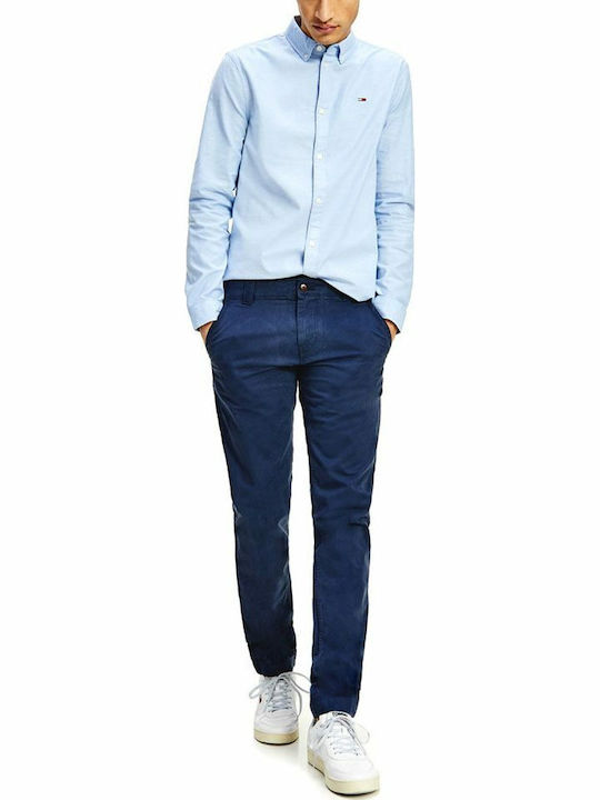 Scanton Παντελόνι Chino Ελαστικό σε Slim Εφαρμογή Navy Μπλε