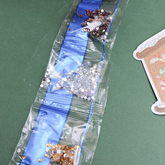 Diy Christmas Series Stickers with Rhinestones Cookie Bear