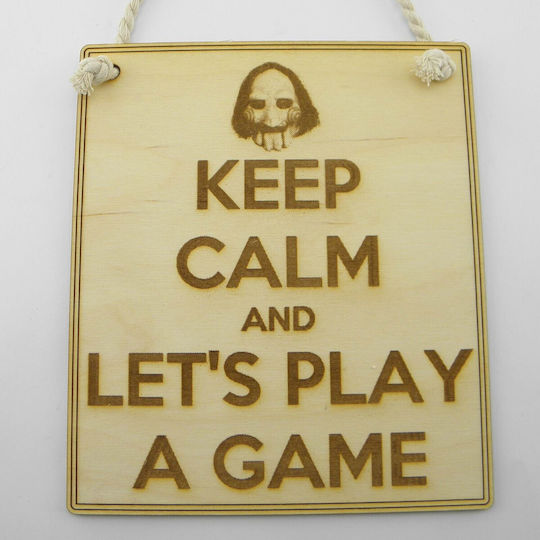 World Wood Ξύλινη Ταμπέλα “lets's Play A Game”