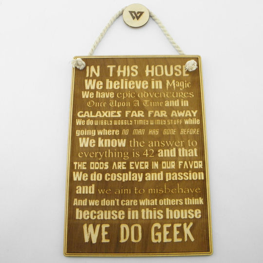World Wood Ξύλινη Ταμπέλα “we Do Geek”