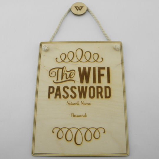 World Wood Wooden Sign “wifi Password Enjoy”