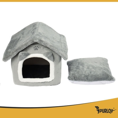 Purlov Cat Bed Gray House 25706 18668-0