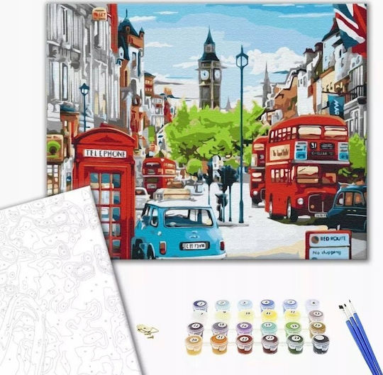Brushme Рисуване По Номера 40x50 См London Rush Hour