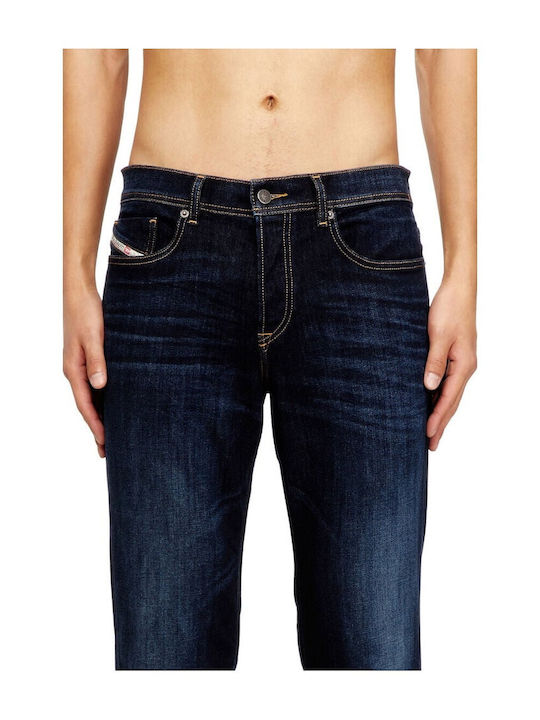 Men's Jeans Pants Elastic Blue