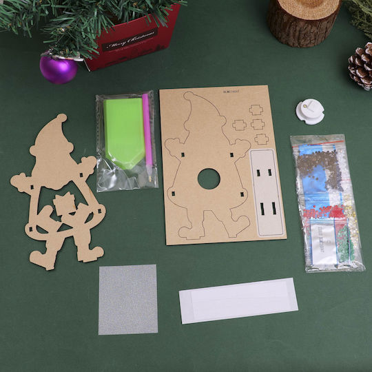 Diy Christmas Series Sparkling Santa Claus Rhinestone Decoration