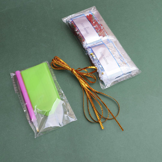 Diy Christmas Series Hanging Decorations Rhinestone Paper 10 Pieces
