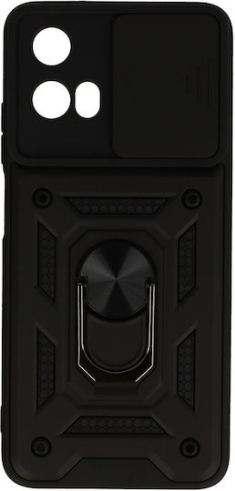 Umschlag Rückseite Silikon / Kunststoff Schwarz (Moto G35)