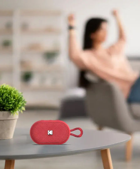 Kodak PWS-2284 Wasserdicht Bluetooth Lautsprecher 6W mit Betriebszeiten maximal bis zu 12 Stunden Rote