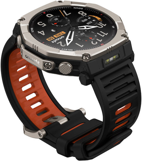 Amazfit T-Rex Ultra 2 Titanium 51mm Waterproof Smartwatch with Heart Rate Sensor Black