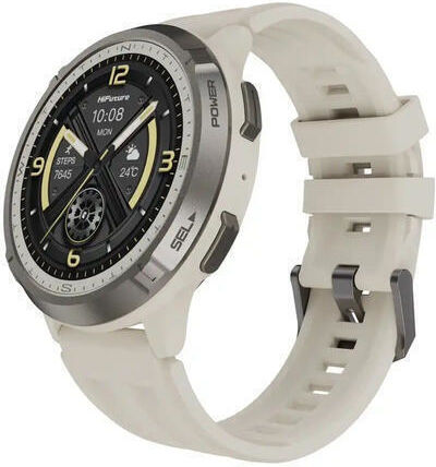 HiFuture Mix 3 Stainless Steel Smartwatch with Heart Rate Monitor (Beige)