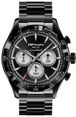 HiFuture Go Pro 2 Stainless Steel Smartwatch με Παλμογράφο (Μαύρο)