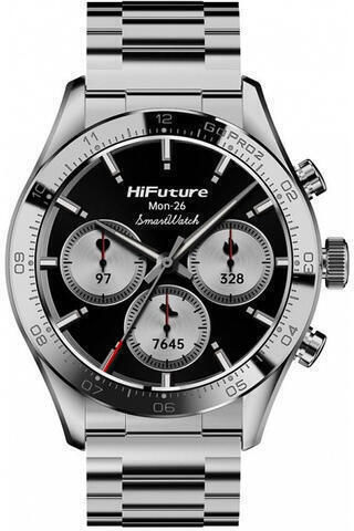 HiFuture Go Pro 2 Stainless Steel Smartwatch με Παλμογράφο (Ασημί)