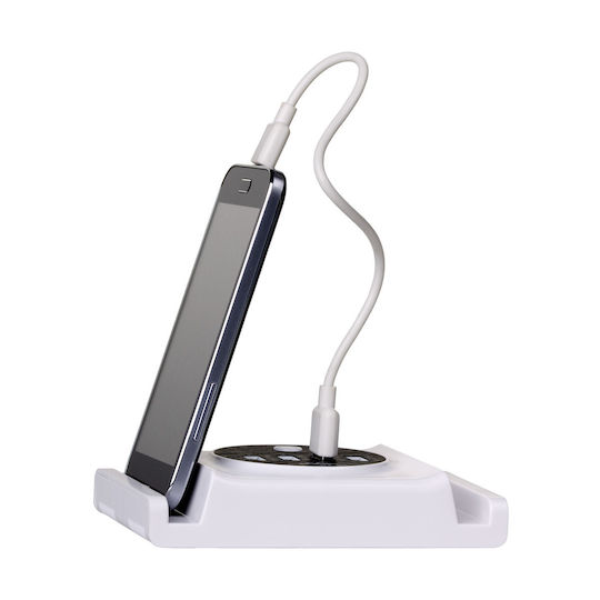 Akyga Charging Stand with 4 USB-A Ports 30W in White color (AK-TB-05)