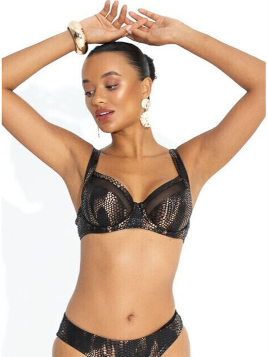 Bikini Σουτιέν D Cup Animal Print Choco