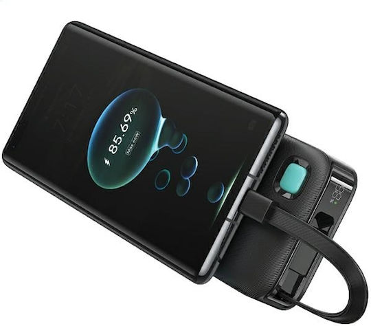 Usams CD224 Power Bank 10000mAh 20W mit USB-A Ausgangsanschlüsse und USB-C Ausgangsanschlüsse Lila