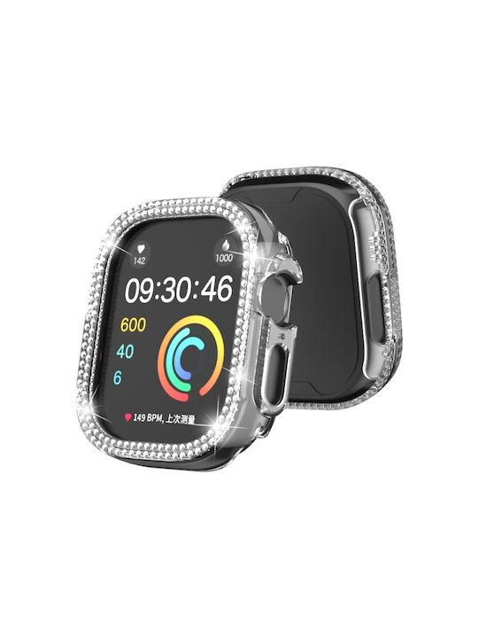 Apple Watch Ultra 3 2 1 49mm Xdfind Double Row Diamond Hollow Θήκη Ρολογιού Pc Διαφανής