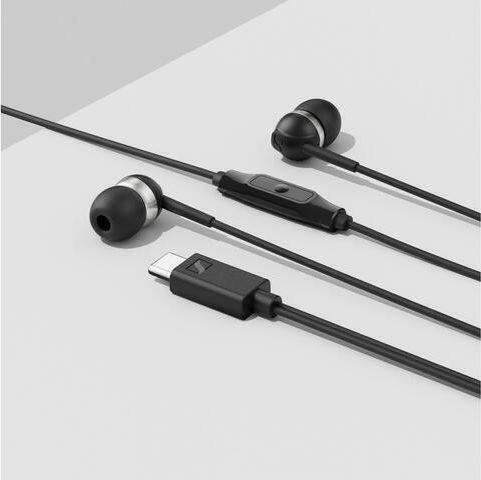 Sennheiser 800125 In-ear Handsfree Ακουστικά με Βύσμα USB-C Μαύρο
