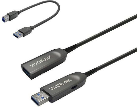 Vivolink USB 3.0 Cablu USB-A - USB-B female Negru 10m PROUSB3AAF10