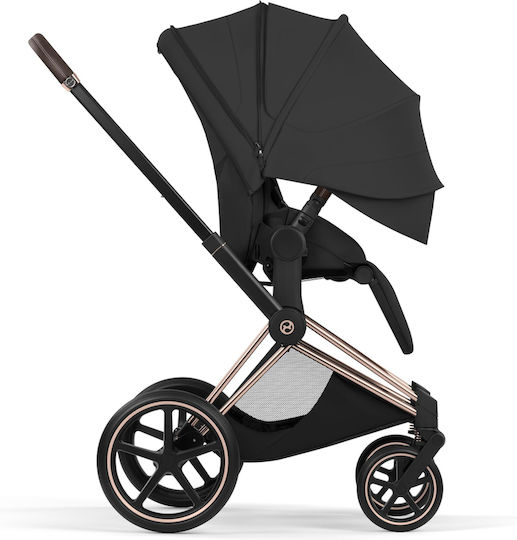 Cybex Priam Comfort Ρυθμιζόμενο Καρότσι 2 σε 1 Kατάλληλο για Nεογέννητο Sepia Black / Rosegold 12.9kg