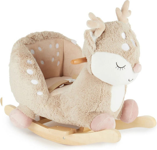 Bieco Fabric Rocking Toy Deer for 9+ months with Max Load Capacity 26kg Brown