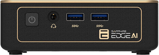 Sapphire Mini System Mini Pc Sapphire Edge Ai 350 Amd Ryzen Ai 7 350 2.5 Gigabit Black Gold 117x111x30mm