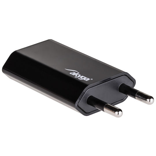 Akyga Charger Without Cable with USB-A Port 5W Blacks (AK-CH-03WH)