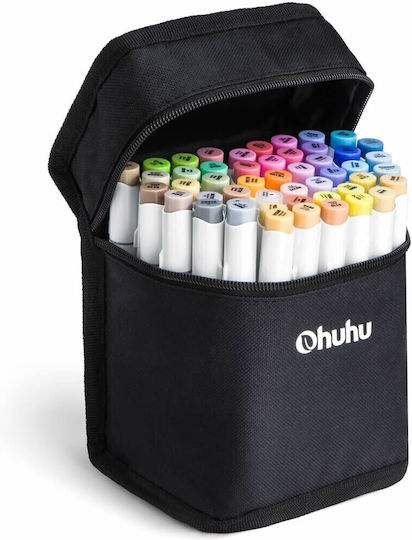 Ohuhu Honolulu B Brush & Fine 48 Mehrfarbige Zeichenstifte Grundfarben