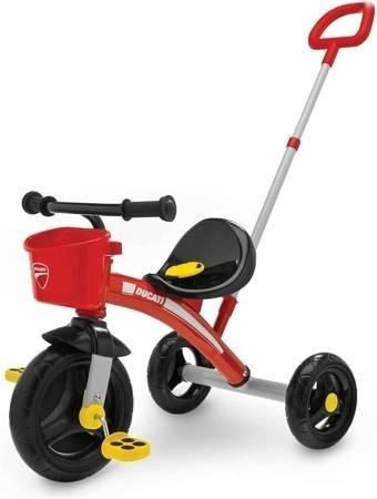 Chicco Ducati U-Go Triciclete Pentru Copii Cu Mâner Pentru Părinți Pentru 18 Luni Roșu