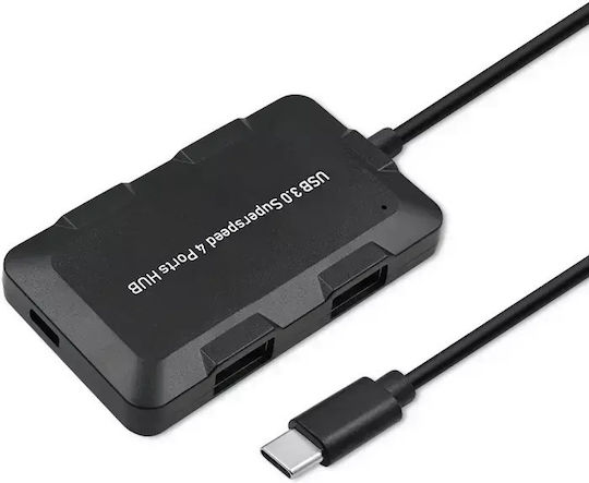 Qoltec Hub 4 Porturi USB 3.0 Cu Conectare USB-C