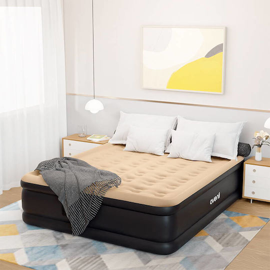Avenli Inflatable Double Air Mattress with Integrated Electric Pump Jilong High 203x157x47cm