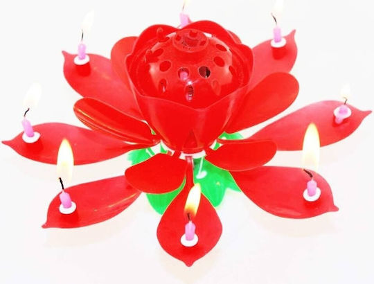 Magic Flower Candle Red Lumea