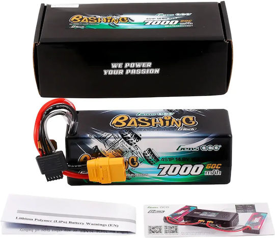 Gens Ace Bashing Μπαταρία Li-Po 14.8V 7000mAh 60C 4S XT60 για Τηλεκατευθυνόμενο