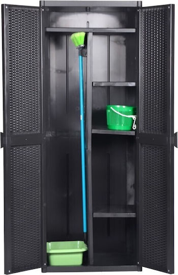 Doppelflügeliger Außenschrank aus Kunststoff 65x45x175cm