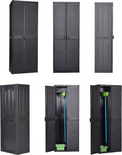 Doppelflügeliger Außenschrank aus Kunststoff 65x45x175cm